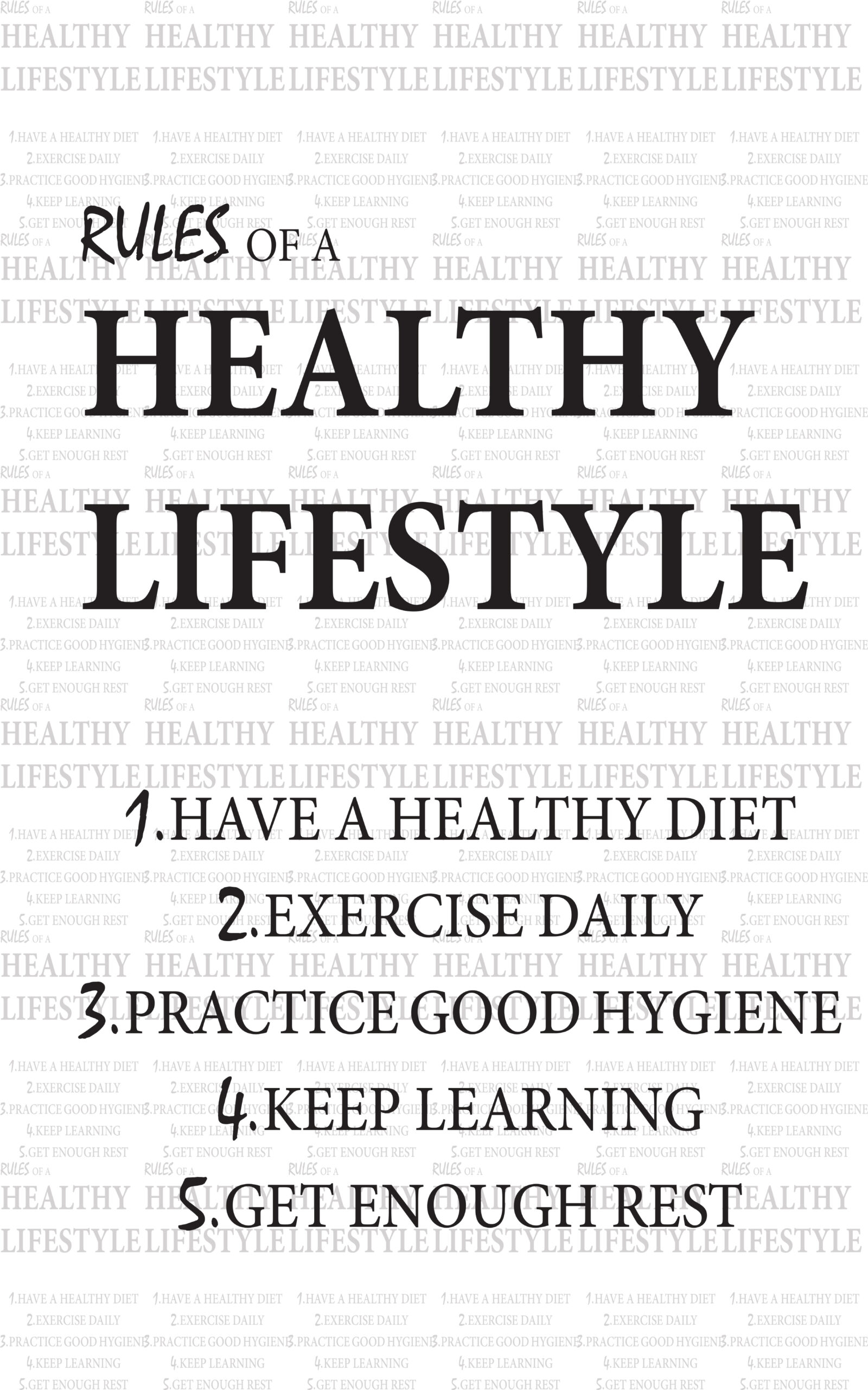 20 Simple Rules For A Healthy Lifestyle